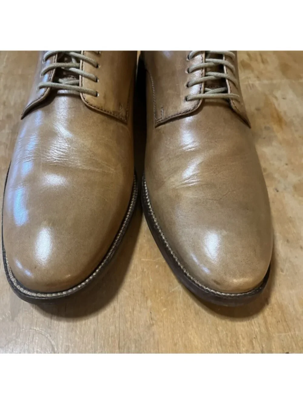 Cole Haan Williams Cap Toe Shoes Mens Size 9 M British Tan Oxford Carmel Color